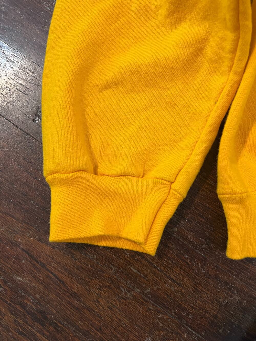 Fruit of the Loom Supercotton Crewneck Sweatshirt Mens L 90s Y2K Yellow Chic - Picture 4 of 6
